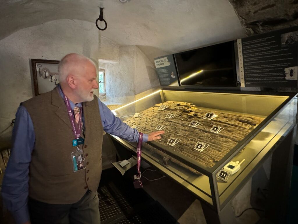 Craigievar Castle John Lemon in the dungeon