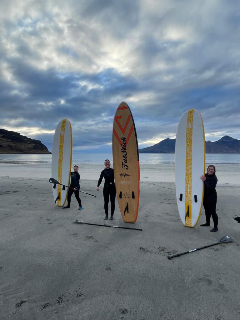 Winter paddleboarding on Eigg